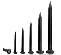 SHUNCHG 100 pezzi 20mm Chiodi in Acciaio per Pareti in Calcestruzzo, Mattoni in Legno, Chiodi per Quadri Acciaio al Carbonio Zincato Nero Uso Universale Interno ed Esterno