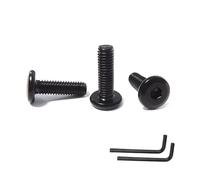 SHUNCHG 20 Pezzi M5x25 mm Viti a Testa Piatta con Esagono Incassato, in Acciaio Inox A2 V2A, con Finitura Ossido Nero e Filettatura Completa con 2 Chiavi Esagonali a Brugola