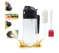 SHUNCHG Dispenser per olio da cucina, bottiglia spray 2 in 1 e dispenser per olio d'oliva, spruzzatore per friggitrice ad aria da 470 ml, per cucinare, cucina, insalata, barbecue, cottura al forno,