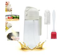 SHUNCHG Spruzzatore di olio d'oliva da 470 ml con spazzola, spruzzatore di olio 2 in 1 e bottiglia di erogatore di olio, in vetro per alimenti, per cucina, cucina, friggitrice, arrosti, insalata,