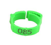 Shunfaji - 100 anelli per gambe Poultry, anelli per pollo, regolabile, anello per identificare il pollame con clip per anelli Farm & Ranch (verde)