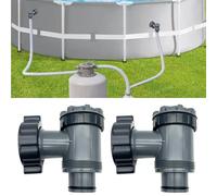 Shunfaji Valvola di ingresso/uscita per compatibile con Coleman, Intex, Bestway, pompa filtro piscina fuori terra, parti di ricambio pompa piscina per tubo da 38 mm pollici (B, confezione da 2)