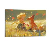SHUNXIFQ Il piccolo principe Art Moderna Opere D'arte Astratte Pittura Ad Olio Su Tela Wall Art Per Decorazioni Domestiche Decorazione Murale 16x24inch(40x60cm)