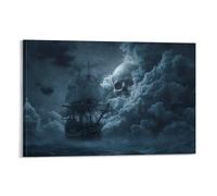 SHUNXIFQ Nave fantasma Pittura Ad Olio Dipinto A Mano Su Tela, 3D La Pittura Di, Moderno Originale Astratto Home Wall Art Decor E Per Soggiorno Ingresso Camera Da Letto 16x24inch(40x60cm)