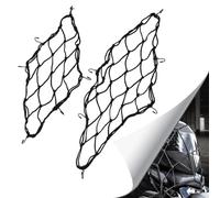 Shuny 2pz Rete Ragno Elastica, Rete Ragno Elastico Moto, Accessori per Moto Bici Portapacchi Coprire Appendere Casco Bagagliai con Ganci (Nero)