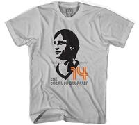 SHUOCAI Johan Cruyff 14 Total Er T-Shirt 3D Men Hot Short Sleeve Male T Shirt Personality Grey XL