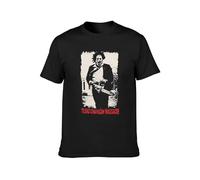 SHUOCAI The Texas Chainsaw Massacre Leatherface Horror Movie T-Shirt Black XL