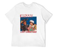 SHUOCAI Wham Last Christmas Text Vuxen Men's T Shirt T-Shirt White XXL