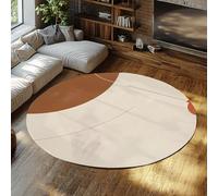 SHUODAOCO Nord Europa 200cm Tappeti circolari Aula astratta Sala conferenze Tappeti rotondi pieghevoli per la cucina della fattoria Capannone resistente piccolo