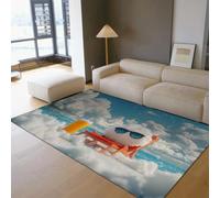 SHUODAOCO Tappeti 60x120cm Tappeto d'arte fantasy contemporaneo Moderno modello di fantasia in stile nuvola da spiaggia per Decor per la casa alla moda Aula Camera degli ospiti Leggero