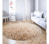 SHUODAOCO Tappeti circolari morbidi da soggiorno dal design rustico 60cm - Tappeto rotondo con stampa campo di grano antiscivolo per il corridoio della camera degli ospiti Home Decor Office