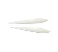 Shuogoufeng Store Compatibile con Suz*uki ZC33S 2018+ABS parti decorative della copertura adesiva del sopracciglio del faro dell'auto Pezzi di carrozzeria(White Plastic ABS)