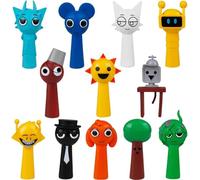 SHUOHONG 12 Pezzi Sprunki Action Figures, Sprunki Figure, Sicuri e Resistenti, Decorazioni di compleanno Sprunk per Ragazze e Ragazzi, Collectible Horror Games Sculpture for Fans