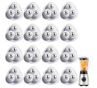 SHUOHONG 16 Pezzi Rotelle per Spostare Mobili, Adesive Ruote a Sfera per Mobili, Rotazione di 360 Gradi Rotelle per Mobili Ruote Girevoli Autoadesive per Armadio Divano (Acciaio Bianco)