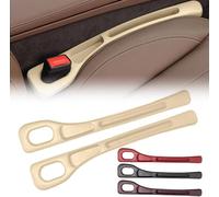 SHUOHONG 2 Pezzi Riempitivo per Sedili Auto, Riempitore per Fessure del Sedile Laterale 'Auto Organizer per Interni Auto, Riempimento del Divario del Sedile, Universali per Auto Suv (Beige)