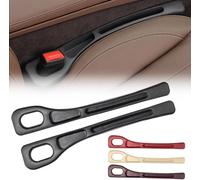 SHUOHONG 2 Pezzi Riempitivo per Sedili Auto, Riempitore per Fessure del Sedile Laterale 'Auto Organizer per Interni Auto, Riempimento del Divario del Sedile, Universali per Auto Suv (Nero)