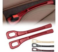 SHUOHONG 2 Pezzi Riempitivo per Sedili Auto, Riempitore per Fessure del Sedile Laterale 'Auto Organizer per Interni Auto, Riempimento del Divario del Sedile, Universali per Auto Suv (Rosso)