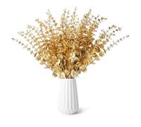 SHUOHONG 24 Pezzi Eucalipto Piante Finte da Interno, Fiori Finti per Decorazioni, Pianta Artificiale da Interno, Rami Decorativi, Foglie Finte per Decorazioni per Balcone Matrimoni Battesimo (C)