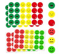 SHUOHONG 2400 Pezzi Felice Bollini, Felice/Triste Smile Adesivi per Insegnanti, Adesivi Emozioni Faccia Triste Adesivi Faccia Sorridente Felice, Adesivi Faccina Sorridente Rotondi Rosso Giallo Verde