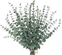 SHUOHONG 30 Pezzi Eucalipto Piante Finte da Interno, Fiori Finti per Decorazioni, Pianta Artificiale da Interno, Rami Decorativi, Foglie Finte per Decorazioni per Balcone Matrimoni Battesimo (D)