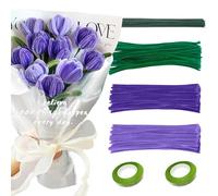 SHUOHONG 300 Pezzi Scovolini Colorati per Lavoretti, Scovolini per Lavoretti, Scovolini Pipa, Steli Ciniglia Pipe Bastoncini per Fai Da Te Decorativi Artigianato Natale Decorazion (Viola)