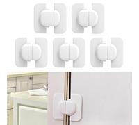 SHUOHONG 5 Pezzi Blocca Cassetti per Bambini Chiudi Cassetti Bambini, Potente Adesivo Chiusure Cassetti per Bambini Sicurezza Cassetti Bambini Blocca Sportelli per Bambini, Blocca Ante Bambini