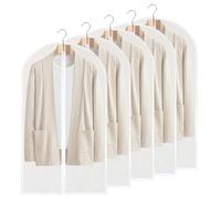 SHUOHONG 5 Pezzi Custodie per Abiti con Cerniera, 60 x 100 cm Buste per Vestiti, Impermeabile Copriabiti Antipolvere, Copri Abiti da Armadio, Copriabiti da Armadio per Smoking, Giacca (B)