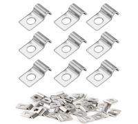 SHUOHONG 50 Pezzi Fascette Metalliche Fascette Stringitubo di Fissaggio Fascetta