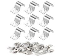 SHUOHONG 50 Pezzi Fascette Metalliche, Fascette Stringitubo di Fissaggio, Fascetta Stringitubo per Cavi e Tubi, Piccola Morsetti per Tubi, Fascette Metalliche Stringitubo, Fermacavi in Acciaio Ø 8 mm