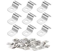 SHUOHONG 50 Pezzi Fascette Metalliche, Fascette Stringitubo di Fissaggio, Fascetta Stringitubo per Cavi e Tubi, Piccola Morsetti per Tubi, Fascette Metalliche Stringitubo, Fermacavi in Acciaio Ø 6 mm