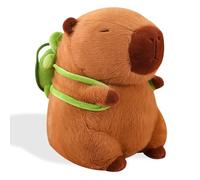 SHUOHONG Capybara Peluche, Simulazione Animale Peluche Capybara, Simpatico Peluche Animale Capibara Zaino Tartaruga, Animali Giocattolo Bambini, per Decorazione Della Casa Bambini Regalo (23cm)
