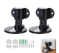 SHUOHONG Confezione da 2 fermaporta magnetici, colore nero, adesivo per pavimento, supporto magnetico per porta, protezione invisibile da parete per ufficio, casa