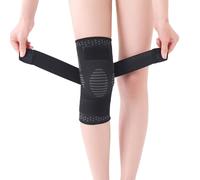 SHUOHONG Ginocchiera Ortopedica per Uomo e Donna Regolabile, Tutore Ginocchio a Compressione Ginocchiere Palestra, Ginocchiera Sportiva, Fascia Elastica Ginocchio, Tutore Ortopedico Traspirante (L)