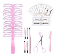 SHUOHONG Kit Sopracciglia Donna Principianti, Sopracciglia Make Up Attrezzo, Kit La Cura Delle Sopracciglia con Forbicine Sopracciglia Coltello Sopracciglia Matita Sopracciglia Stencil Sopracciglia