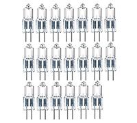 ShuoHui 20 lampadine alogene G4, 35 W, 12 V, dimmerabili, bi-pin, capsula trasparente, luce bianca calda, dimmerabile..