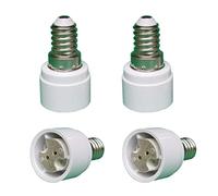 ShuoHui 4 adattatori da E14 a G4 MR16 GU5.3 GU4 per lampadine LED o alogene