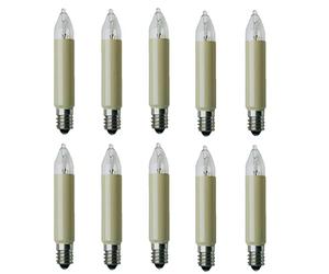 ShuoHui Candele di ricambio per arco di Natale, 8 V, 3 W, per albero di Natale, candele, luci interne ed esterne, con 30 punti di combustione, lampadine per arco luminoso E10/8 V/3 W/22 lumen, 65 mm
