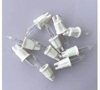 ShuoHui, confezione da 20 lampadine di ricambio, per mini ghirlande luminose, 12 V, 1,2 W, in blister, attacco a baionetta, luce bianca calda 8 mm