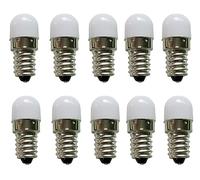 ShuoHui Lampadina a LED E10, 3 V, luce bianca calda, 10 pezzi AC/DC E10, in miniatura, a vite, 0,2 W, 3000 K (3 Volt)