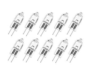 ShuoHui Lampadina alogena G4, 10 W, 24 V, dimmerabile, bi-pin, capsula trasparente, colore bianco caldo, confezione da 10