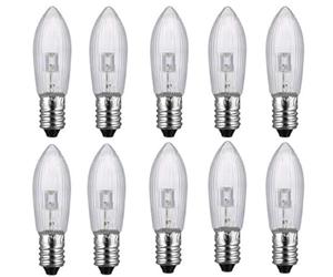 ShuoHui Lampadine LED di ricambio E10, 10 pezzi, per ghirlanda di lampadine, 10V-55V AC