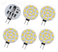 ShuoHui LED G4, 12 V, 24 V, dimmerabile, 3,5 W, 350 lumen, 15 SMD 5630 DC, 10 V, 5 pezzi, bianco caldo 3000 K (10)