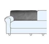 SHUOJIA Copriseduta Divano, Fodera per Cuscino Indipendente, Antiscivolo Copriseduta Divano Elasticizzato Copri Cuscini Divano 1/2/3/4,Protezione del Cuscino Sedile del Divano (Grey,Backrest Cover)