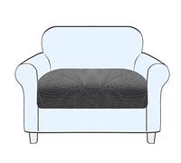 SHUOJIA Copriseduta Divano, Fodera per Cuscino Indipendente, Antiscivolo Copriseduta Divano Elasticizzato Copri Cuscini Divano 1/2/3/4,Protezione del Cuscino Sedile del Divano (Grey,1-Seater)
