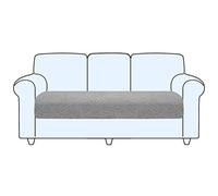 SHUOJIA Copriseduta Divano, Fodera per Cuscino Indipendente, Antiscivolo Copriseduta Divano Elasticizzato Copri Cuscini Divano 1/2/3/4,Protezione del Cuscino Sedile del Divano (Light Grey,3-Seater)