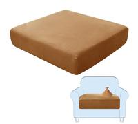 SHUOJIA Fodere per Cuscini per Divani, Protezioni per Cuscini per Sedili in Tessuto di Velluto Elasticizzato,Cuscino per Divano Fodera per mobili Coprisedile per Divano (Sunset Cafe,Large-1-Seater)