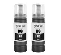 SHUOLEI 103 Inchiostro Compatibile con Epson 103 Flaconi di Inchiostro Multipack per L1110 L1210 L1250 L3100 L3101 L3110 L3111 L3116 L3150 L3151 L3156 L3160 L3210 L3211 (2-Pack, Nero×2)