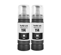 SHUOLEI 114 Inchiostro Compatibile con Epson 114 Flaconi di Inchiostro Multipack per EP ET-8500 ET-8550 Stampante Multifunzione (2-Pack,2 Nero)