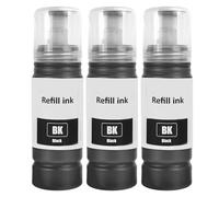 SHUOLEI Inchiostro compatibile con flacone d'inchiostro Multipack per ET-1810 ET-2726 ET-2810 ET-2811 ET-2812 ET-2814 ET-2815 ET-2820 ET-2821 ET-2825 ET-2826 ET-4800 (3 x Nero)
