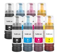 SHUOLEI Inchiostro compatibile con flacone d'inchiostro Multipack per ET-1810 ET-2726 ET-2810 ET-2811 ET-2812 ET-2814 ET-2815 ET-2820 ET-2821 ET-2825 ET-2826 ET-4800 (8 Confezione 2BK/2 C/2M/2Y)